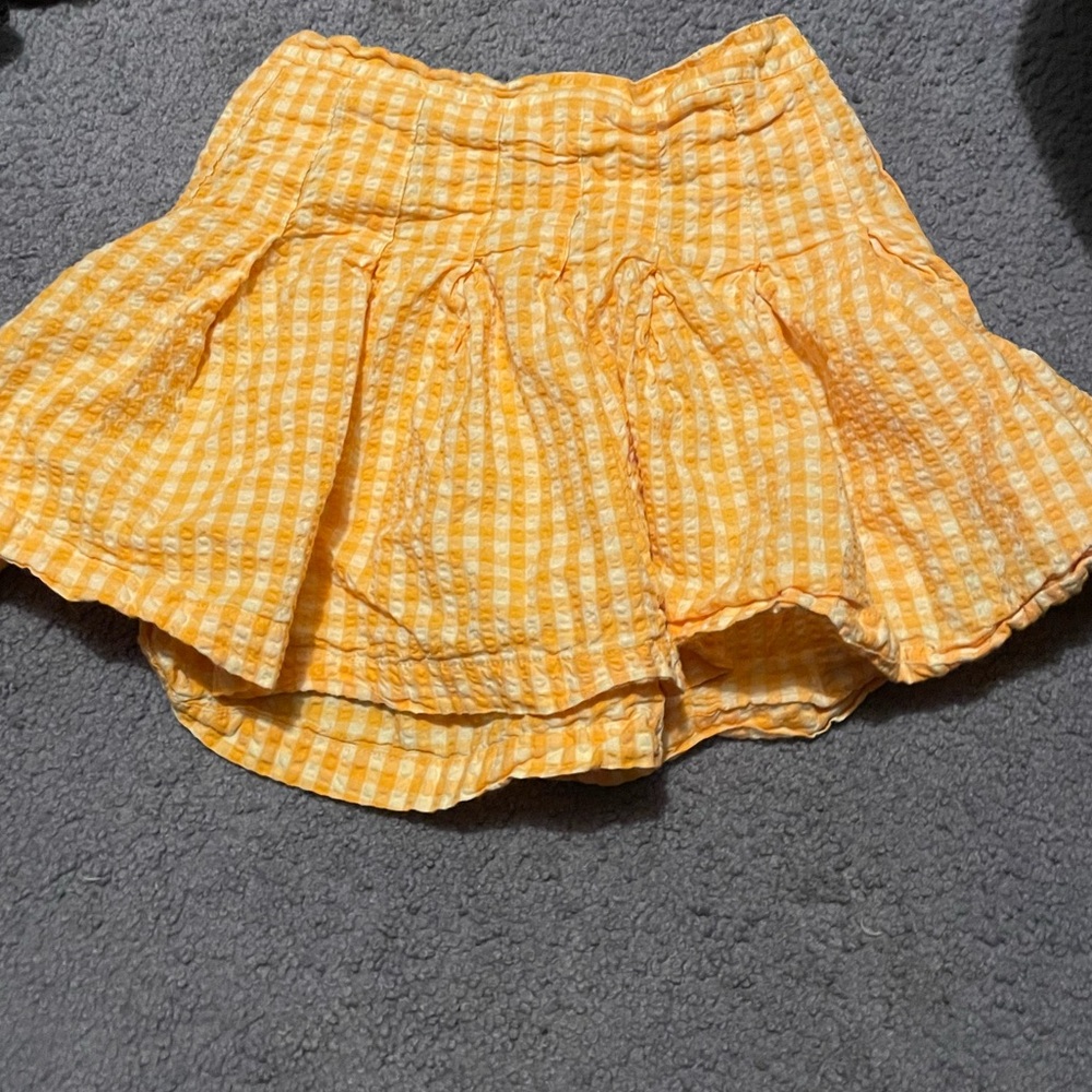 urban outfitters mini skirt yellow gingham size xs